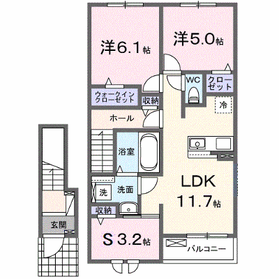 シャン・ド・ハーベスト 202【管理NO：1-028279201-02020】 ★家具家電は申し込み後に搬入します★ ★2026年10月上旬入居可能★の外観画像