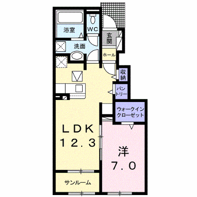 ＢＡＮＺＯ　Ⅱ 102【管理NO：1-025278802-01020】 ★家具家電は申し込み後に搬入します★ ★2026年10月中旬入居可能★の外観画像