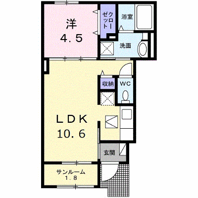 レグルス高陽 102【管理NO：1-027419401-01020】 ★家具家電は申し込み後に搬入します★ ★2026年10月中旬入居可能★の外観画像