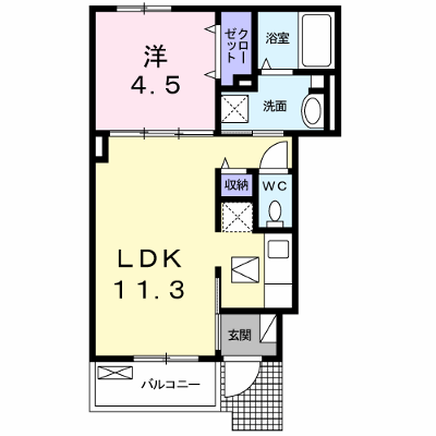 ヴィラ東湊 101【管理NO：1-023853301-01010】 ★家具家電は申し込み後に搬入します★の外観画像