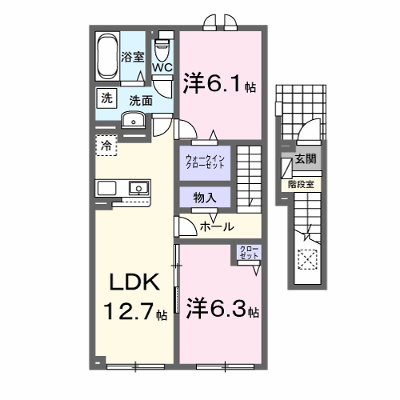 ペリエール　Ⅱ 203【管理NO：1-027447502-02030】 ★家具家電は申し込み後に搬入します★ ★2026年10月中旬入居可能★の外観画像