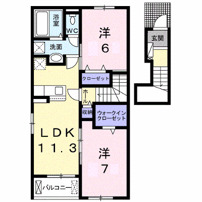 クラール綾川Ｃ 203【管理NO：1-025633803-02030】 ★家具家電は申し込み後に搬入します★ ★2026年10月中旬入居可能★の外観画像