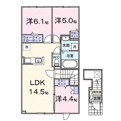 ラ　カーサ・ミーアⅥ 202【管理NO：1-028510601-02020】 ★家具家電は申し込み後に搬入します★ ★2027年02月上旬入居可能★の外観画像