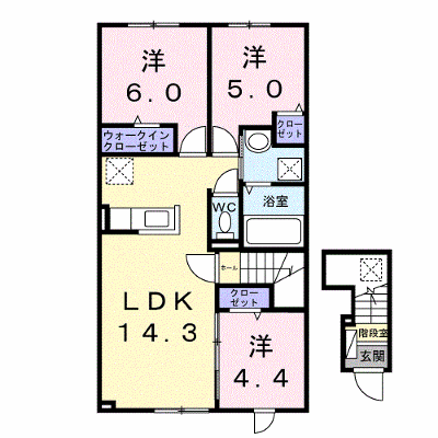 ラ　カーサ・ミーアⅥ 201【管理NO：1-028510601-02010】 ★家具家電は申し込み後に搬入します★ ★2027年02月上旬入居可能★の外観画像
