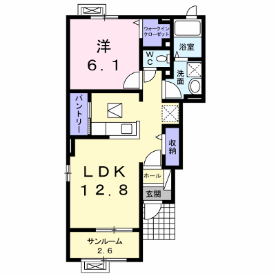 ラフレシールＤ 101【管理NO：1-020817302-01010】 ★家具家電は申し込み後に搬入します★ ★2026年10月中旬入居可能★の外観画像