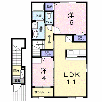 ルヴェ・デュ・ソレイユ 202【管理NO：1-017173501-02020】 ★家具家電は申し込み後に搬入します★の外観画像