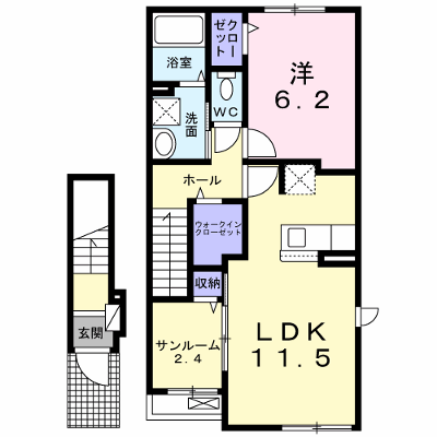 ロイヤル・鈴　Ｆ 205【管理NO：1-027072201-02040】 ★家具家電は申し込み後に搬入します★ ★2026年09月中旬入居可能★の外観画像