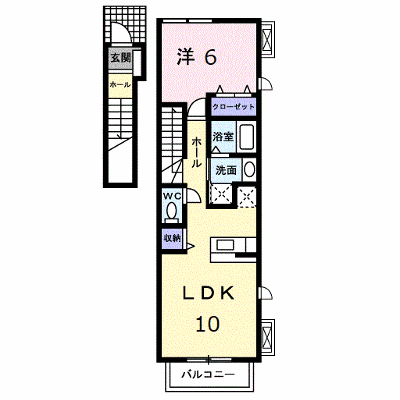 ミストラルＢ 201【管理NO：1-014941202-02010】 ★家具家電は申し込み後に搬入します★ ★2026年10月中旬入居可能★の外観画像