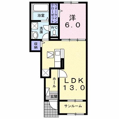 クレッセント 103【管理NO：1-028554301-01030】 ★家具家電は申し込み後に搬入します★ ★2027年03月上旬入居可能★の外観画像