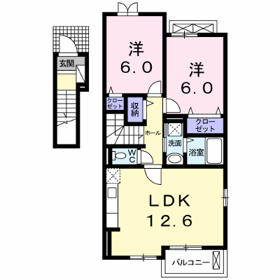 ヴィ　コンフォール　Ⅴ 201【管理NO：1-020332601-02010】 ★家具家電は申し込み後に搬入します★ ★2026年10月下旬入居可能★の外観画像