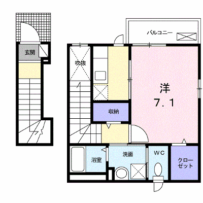 プリムローズ・ＣＫⅡ 201【管理NO：1-017132701-02010】 ★家具家電は申し込み後に搬入します★ ★2026年10月中旬入居可能★の外観画像