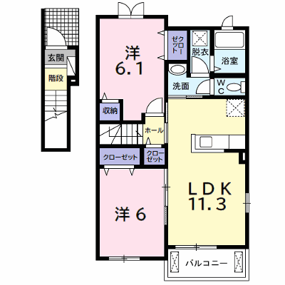 パストラル　コートＢ 201【管理NO：1-021518402-02010】 ★家具家電は申し込み後に搬入します★ ★2026年09月下旬入居可能★の外観画像