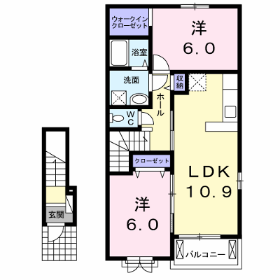 フレスクーラ蟻ヶ崎Ⅲ 205【管理NO：1-018401603-02050】 ★家具家電は申し込み後に搬入します★ ★2026年10月中旬入居可能★の外観画像