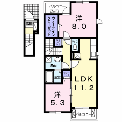グラン・コンフォールＢ 201【管理NO：1-016788002-02010】 ★家具家電は申し込み後に搬入します★ ★2026年11月上旬入居可能★の外観画像