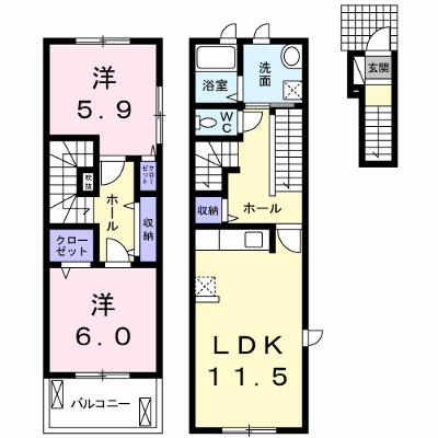 グラン　シャリル 201【管理NO：1-022472901-02010】 ★家具家電は申し込み後に搬入します★の外観画像