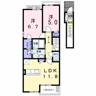 フォーリスト・ガーデンＮ　Ａ 203【管理NO：1-021800401-02030】 ★家具家電は申し込み後に搬入します★ ★2026年10月中旬入居可能★の外観画像
