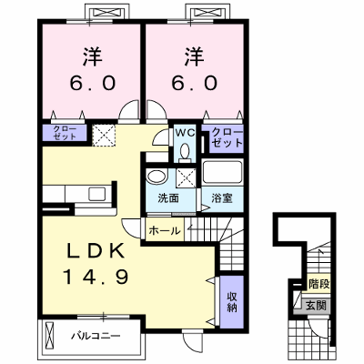 Ｍ　グレインⅠ 203【管理NO：1-016641601-02030】 ★家具家電は申し込み後に搬入します★ ★2026年10月下旬入居可能★の外観画像