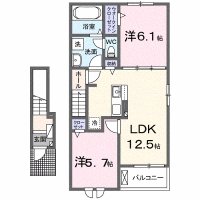 グラン　フェリシアⅠ 205【管理NO：1-027559401-02040】 ★家具家電は申し込み後に搬入します★ ★2026年11月上旬入居可能★の外観画像