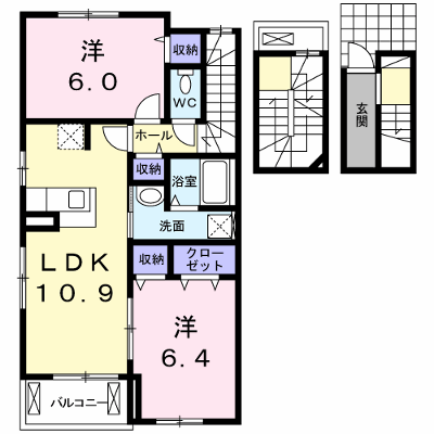 キュアローズガーデン 306【管理NO：1-022314401-03050】 ★家具家電は申し込み後に搬入します★の外観画像