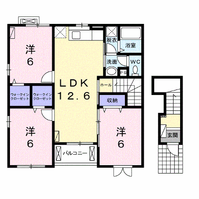 ファミーリャ 201【管理NO：1-019389001-02010】 ★家具家電は申し込み後に搬入します★ ★2026年10月中旬入居可能★の外観画像