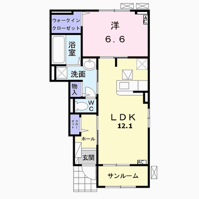 グランテージⅡ 103【管理NO：1-024713802-01030】 ★家具家電は申し込み後に搬入します★ ★2026年10月中旬入居可能★の外観画像