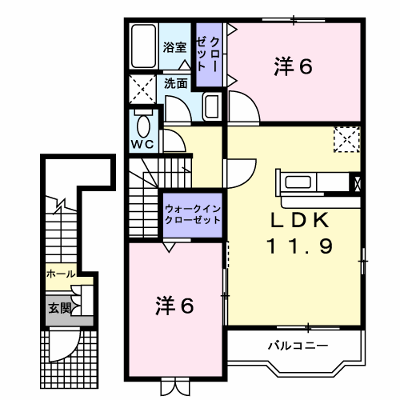 アイリスガーデンＡ 205【管理NO：1-014332701-02040】 ★家具家電は申し込み後に搬入します★ ★2026年10月中旬入居可能★の外観画像