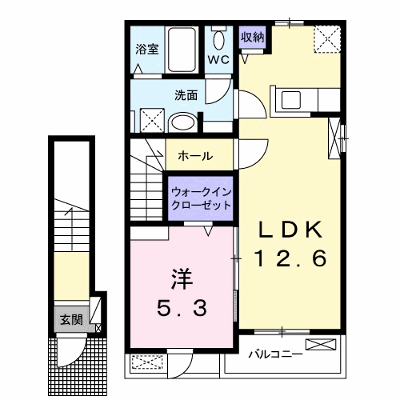 パルファン南落合０２ 202【管理NO：1-027392302-02020】 ★家具家電は申し込み後に搬入します★の外観画像