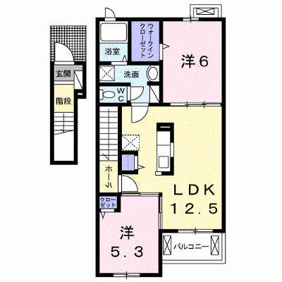クラール元山Ｅ 203【管理NO：1-021453401-02030】 ★家具家電は申し込み後に搬入します★ ★2026年10月中旬入居可能★の外観画像