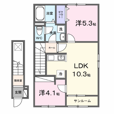 グレイスⅡ 204【管理NO：1-028570901-02040】 ★家具家電は申し込み後に搬入します★ ★2027年02月上旬入居可能★の外観画像