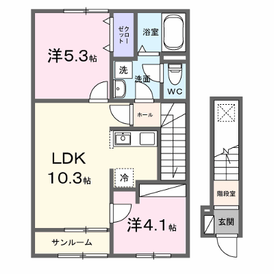グレイスⅡ 203【管理NO：1-028570901-02030】 ★家具家電は申し込み後に搬入します★ ★2027年02月上旬入居可能★の外観画像