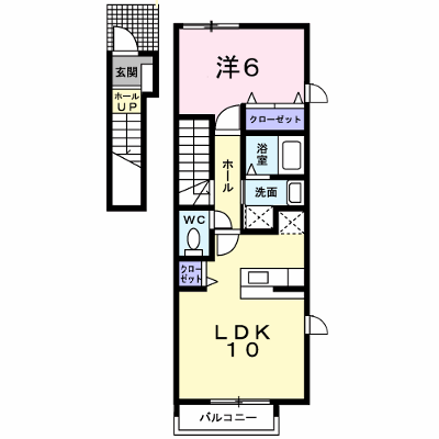 マーチⅡ 201【管理NO：1-015953402-02010】 ★家具家電は申し込み後に搬入します★ ★2026年10月中旬入居可能★の外観画像