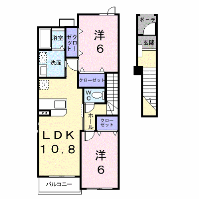 メゾンフォレスタＡ棟 202【管理NO：1-013052201-02020】 ★家具家電は申し込み後に搬入します★の外観画像