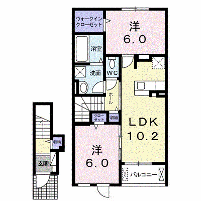 ル・メリディアンＦ 202【管理NO：1-025022102-02020】 ★家具家電は申し込み後に搬入します★ ★2026年10月中旬入居可能★の外観画像