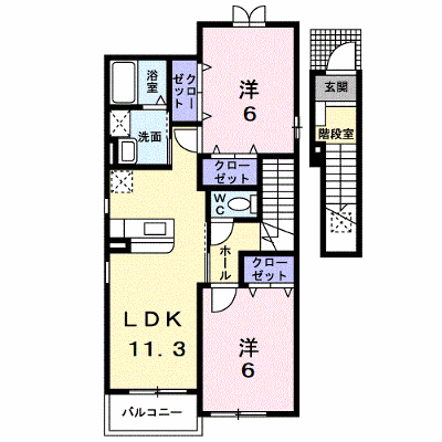 ルナ・サプリームＡ 203【管理NO：1-013655201-02030】 ★家具家電は申し込み後に搬入します★ ★2026年10月中旬入居可能★の外観画像