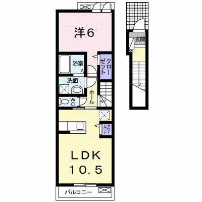 パラシオ 204【管理NO：1-020868901-02040】 ★家具家電は申し込み後に搬入します★ ★2026年10月中旬入居可能★の外観画像