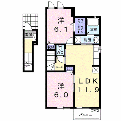パインフォレストⅡセンチュリー 201【管理NO：1-018302901-02010】 ★家具家電は申し込み後に搬入します★ ★2026年10月中旬入居可能★の外観画像