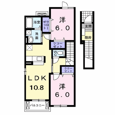 サンライズ　ブロードⅠ 205【管理NO：1-013948501-02040】 ★家具家電は申し込み後に搬入します★ ★2026年10月中旬入居可能★の外観画像