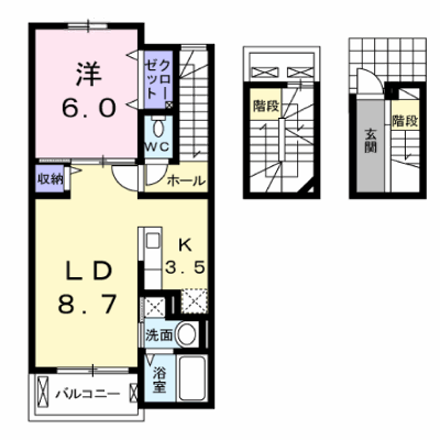 エレガント郡山　Ⅱ 305【管理NO：1-022371301-03040】 ★家具家電は申し込み後に搬入します★ ★2026年10月中旬入居可能★の外観画像