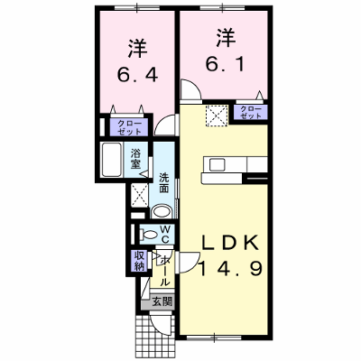 エレガンス・フルール 102【管理NO：1-020430501-01020】 ★家具家電は申し込み後に搬入します★ ★2026年10月中旬入居可能★の外観画像