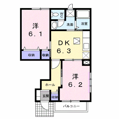 パークサイド大道Ｂ 103【管理NO：1-012149502-01030】 ★家具家電は申し込み後に搬入します★ ★2026年10月中旬入居可能★の物件写真1