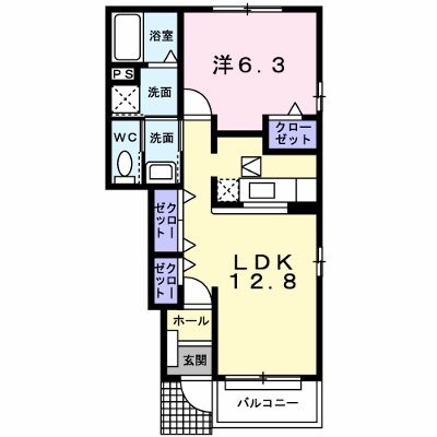 エアリーヒル　Ｂ 104【管理NO：1-013873202-01040】 ★家具家電は申し込み後に搬入します★の外観画像
