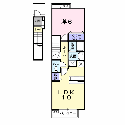 エレガンスフォーシーズンⅡ 202【管理NO：1-015137801-02020】 ★家具家電は申し込み後に搬入します★ ★2026年09月中旬入居可能★の外観画像