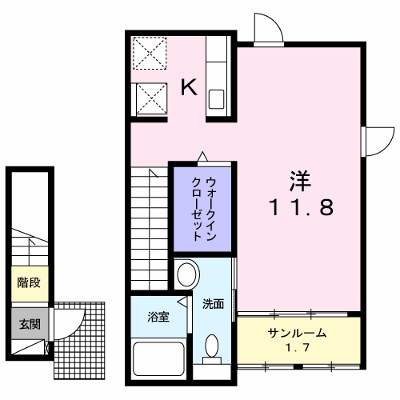 カーサ・フィオーレ 203【管理NO：1-021541601-02030】 ★家具家電は申し込み後に搬入します★ ★2026年10月中旬入居可能★の外観画像
