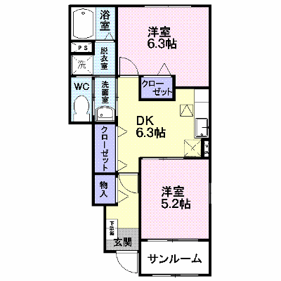 エアリー　フィールドⅡ 103【管理NO：1-015078501-01030】 ★家具家電は申し込み後に搬入します★ ★2026年10月中旬入居可能★の外観画像
