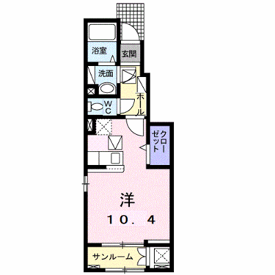 クレアシオン 103【管理NO：1-025433701-01030】 ★家具家電は申し込み後に搬入します★ ★2026年10月中旬入居可能★の外観画像