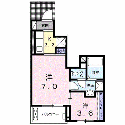 Ｋ－ＰＬＡＺＡ 103【管理NO：1-022542401-01030】 ★家具家電は申し込み後に搬入します★の外観画像