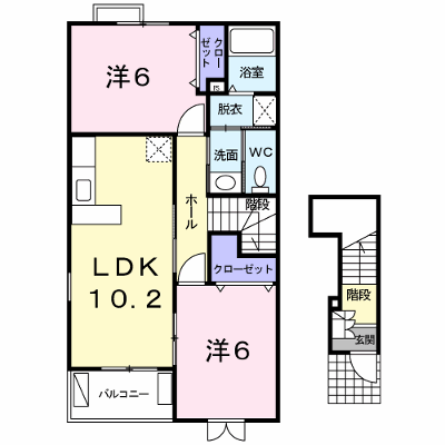 メゾン・リバビュー 201【管理NO：1-015284901-02010】 ★家具家電は申し込み後に搬入します★ ★2026年10月下旬入居可能★の外観画像
