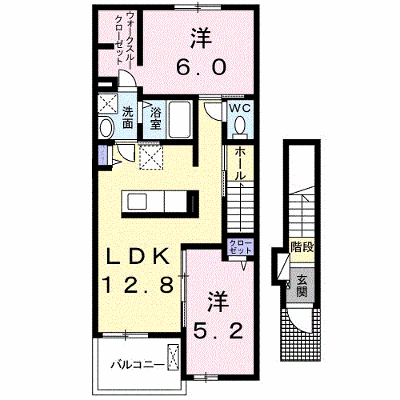 オーロラ要Ｂ 202【管理NO：1-022834502-02020】 ★家具家電は申し込み後に搬入します★ ★2026年10月上旬入居可能★の外観画像