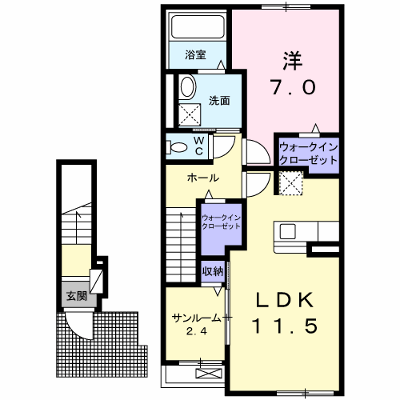 レーニアⅡ 202【管理NO：1-027012301-02020】 ★家具家電は申し込み後に搬入します★ ★2026年10月中旬入居可能★の外観画像