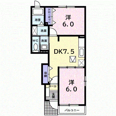 シュトラウス 103【管理NO：1-013652801-01030】 ★家具家電は申し込み後に搬入します★ ★2026年10月中旬入居可能★の外観画像